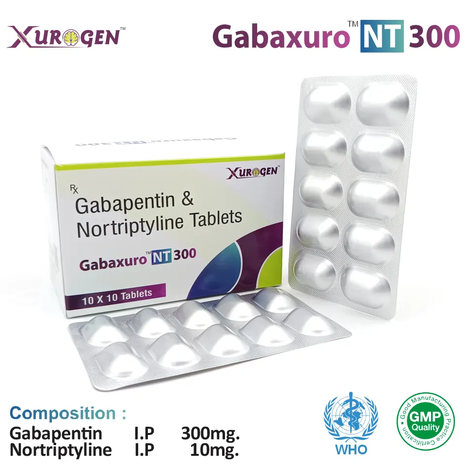 Gabapentin 300mg + Nortriptyline 10mg Tablet PCD Pharma